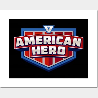 American Hero Logo Posters and Art